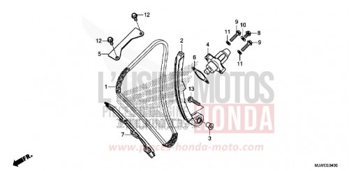 CHAINE A CAMES/TENDEUR CBR500RAG de 2016